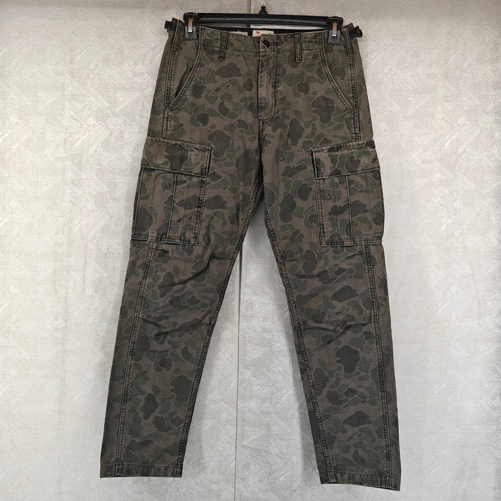 Levi's Premium Justin Timberlake Fresh Leaves Cargo Pants Mens 30x29 Camo Green